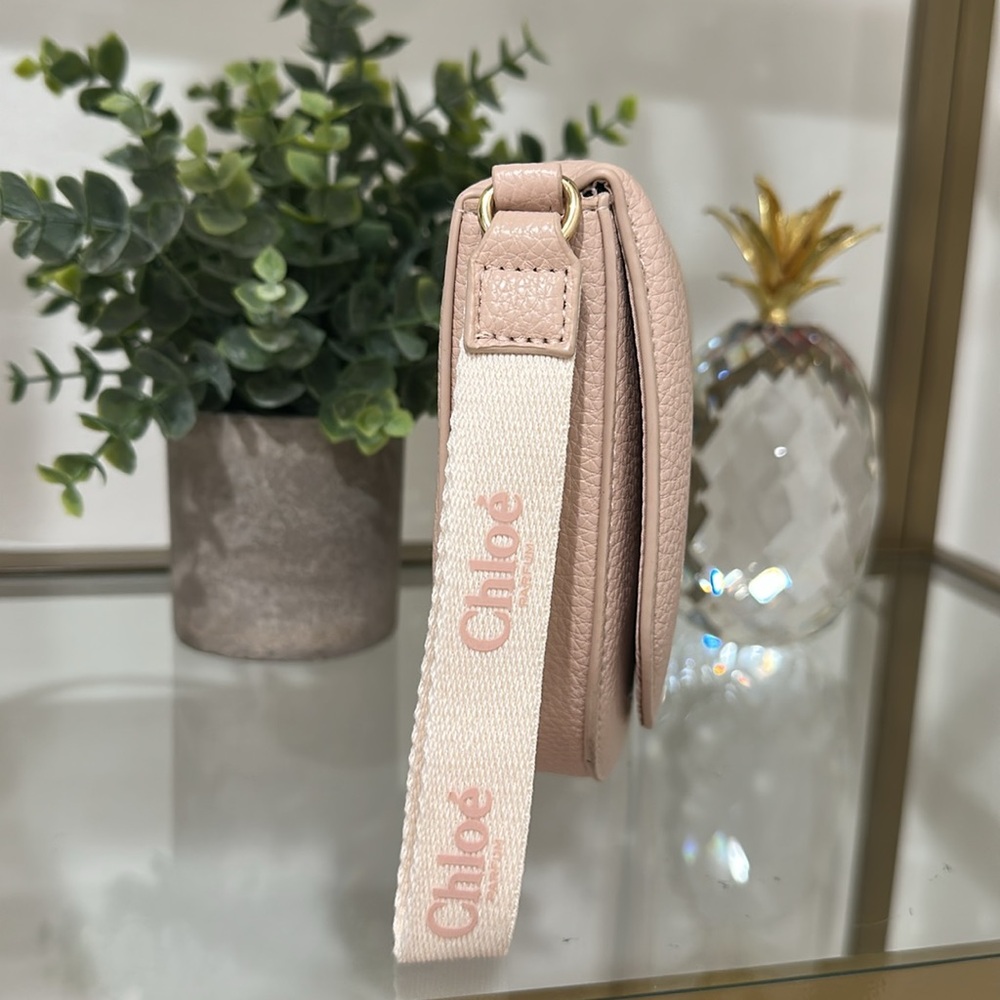 Chloe Blush Leather Wristlet - Picture 3 of 10